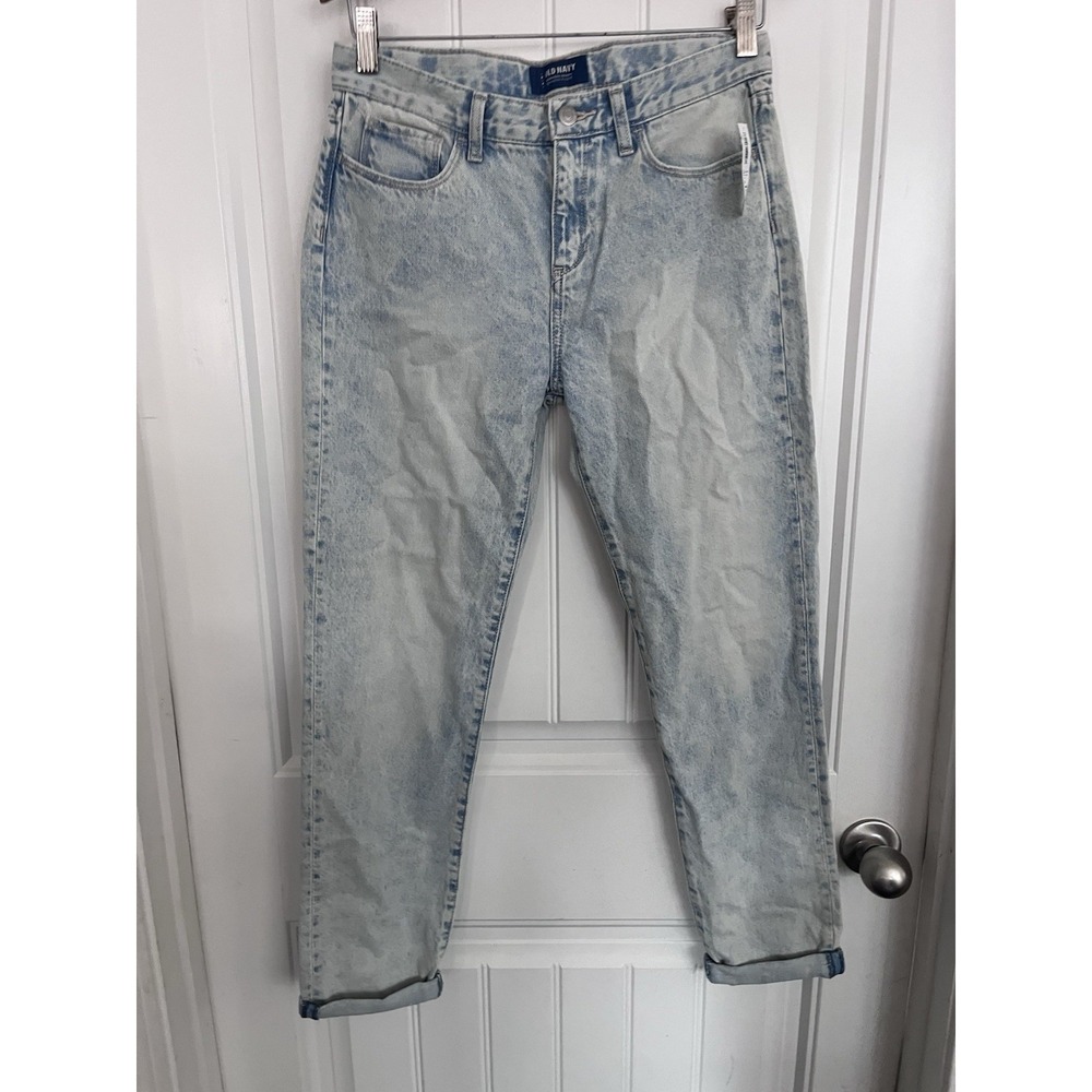 New Old Navy Womens Boyfriend Skinny Jeans Sizeโ 16 Light Wash 32X27 Ankle 538